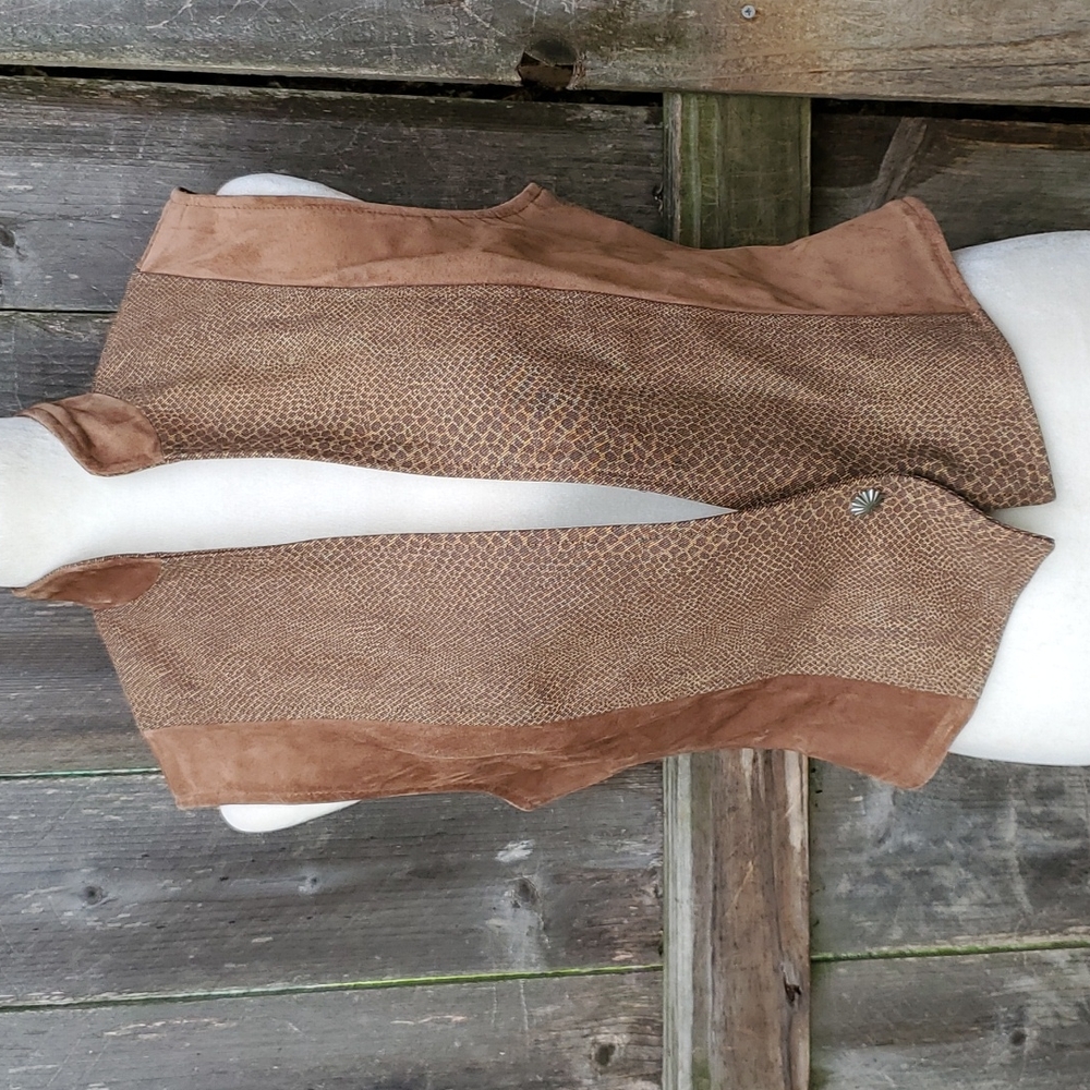 Renegade Spirit Brown Leather Vest Made in USA Women's Small